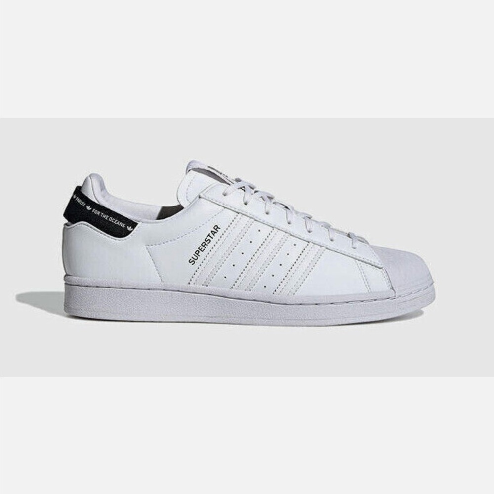 Adidas Superstar Parley Cloud White and Black Sneakers Men's Size 9